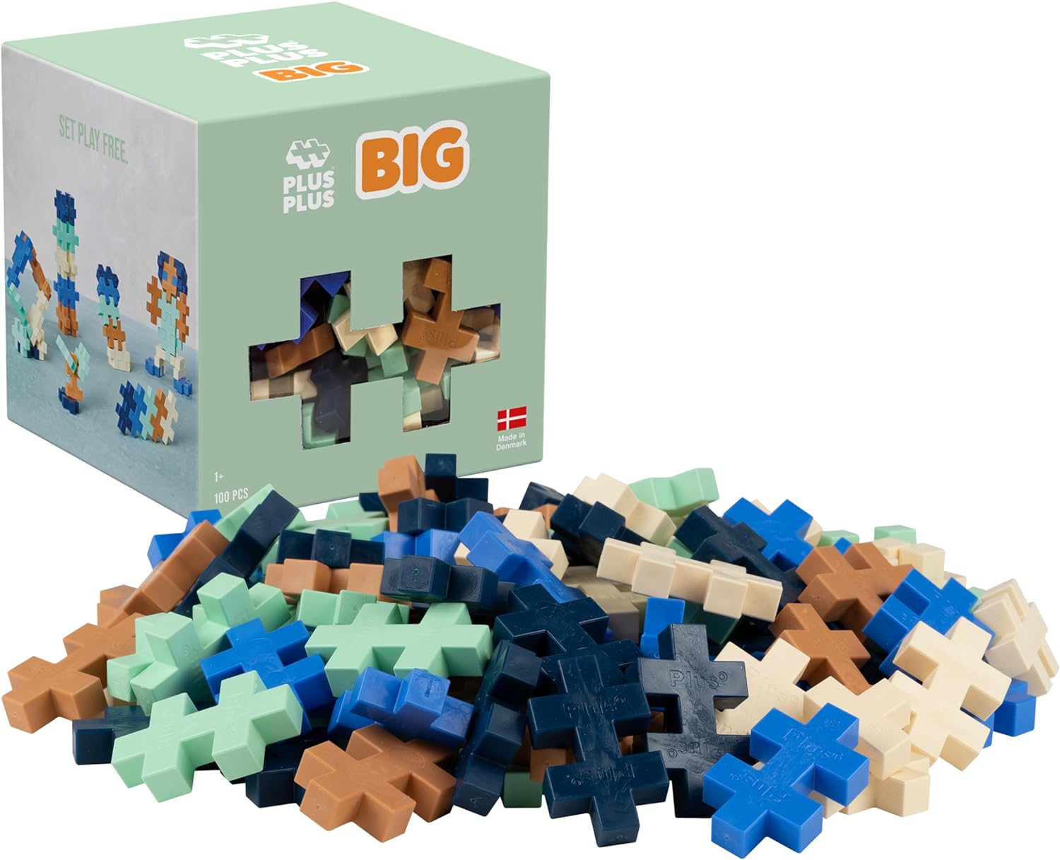  Plus-Plus BIG Breeze - mix farieb, 100 ks, 1+